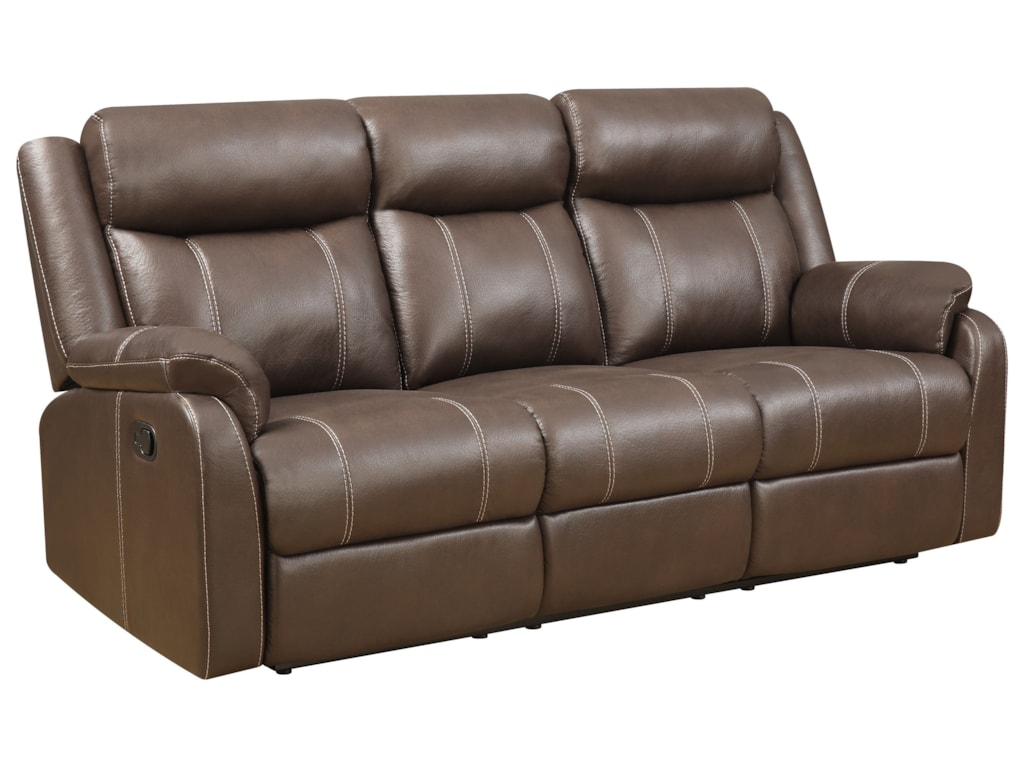 Casual Reclining Sofa with Drop Down Table | Sadler's Home Furnishings